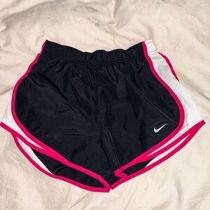 Nike Black and Pink Dri Fit Shorts women’s small